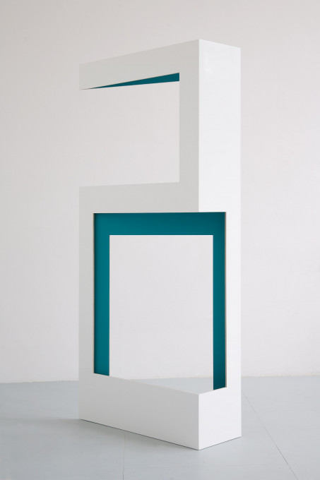 Nein (petrol), <p>2011, wood, lacquer, high gloss lacquer, 245 x 116 x 36 cm</p>
